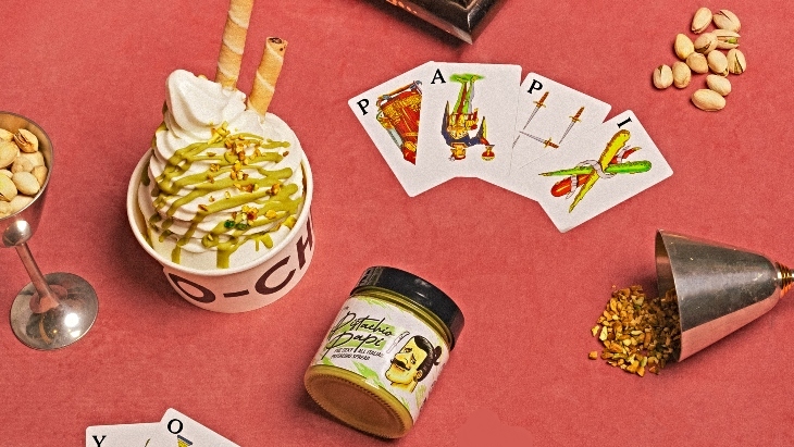 Australia's favourite frozen yogurt brand, Yo-Chi and Pistachio Papi, the country's most loved pistachio spread. 