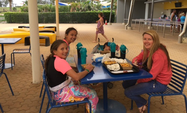 family eating lunch