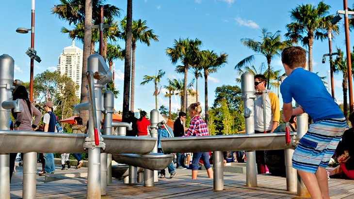 The Playground at Darling Quarter is one of the top FREE Water Parks for Kids in Sydney