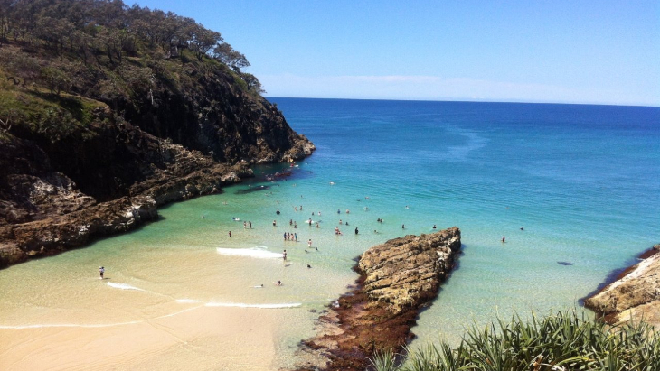 Beach camping near Brisbane