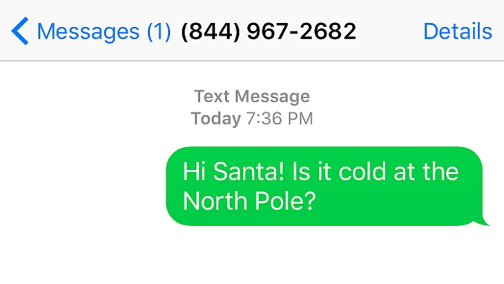 Text Message From Santa
