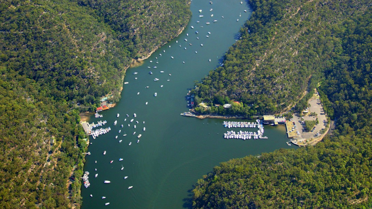 Berowra Waters aerial view