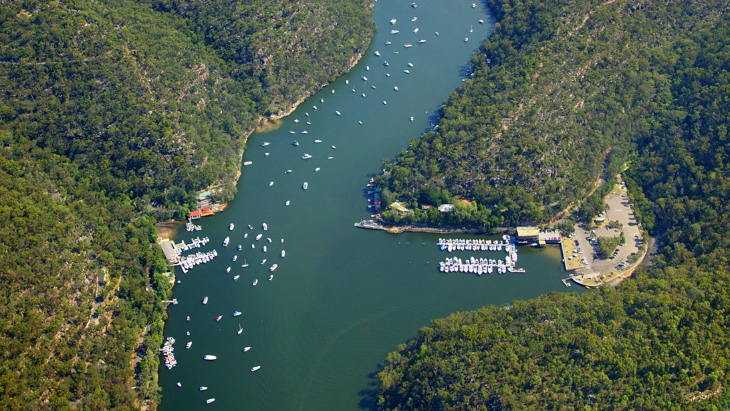 Berowra Waters aerial view