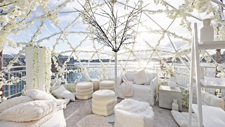 Cherry Blossom Wonderland Igloo balcony suite