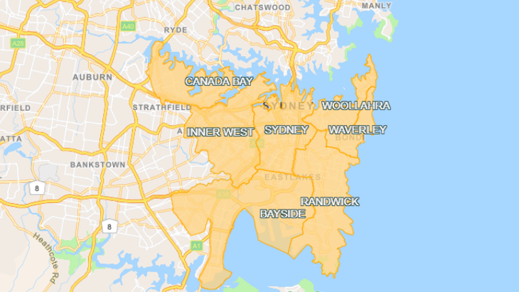 Covid Sydney mask map