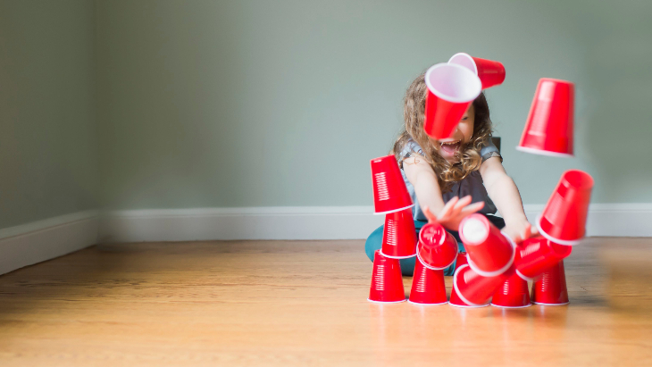 Bowling with cups