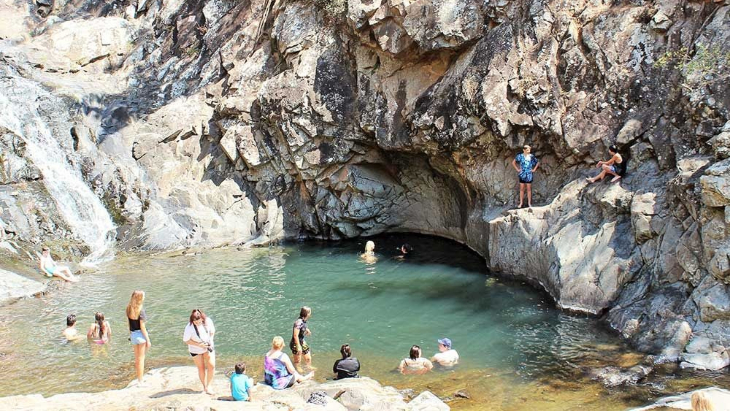 Rock pool at Cedar Creek Falls