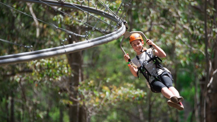 Ziplining at TreeTops Adventures