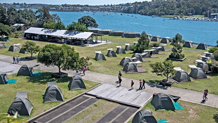 Cockatoo Island award-winning campground...