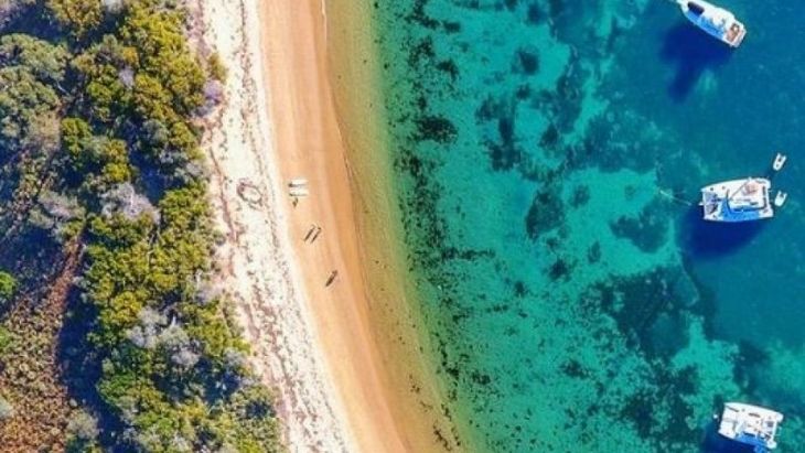 Jibbon beach aerial view