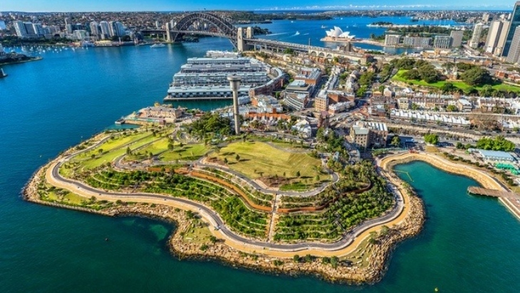 Aerial view of Barangaroo