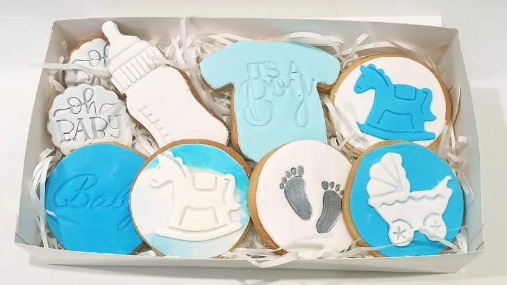 Baby shower cookies