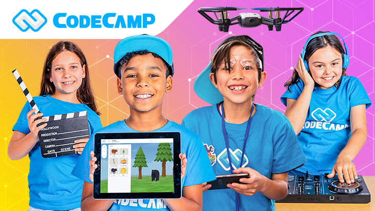 Code Camp has super cool in-person and online holiday camps