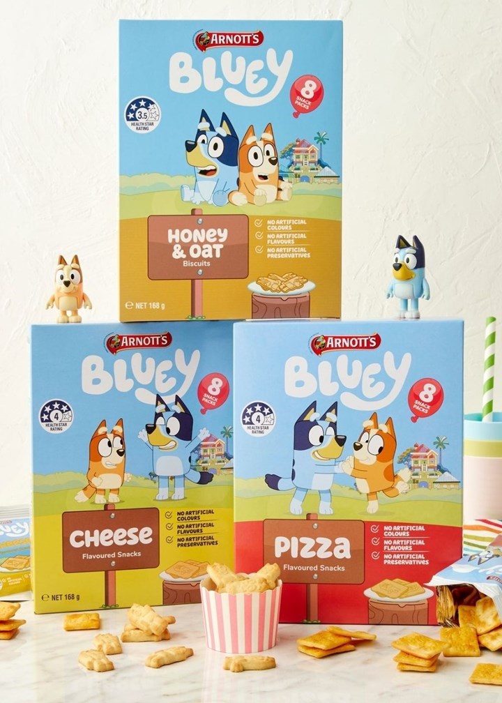 Arnott's Bluey biscuit range