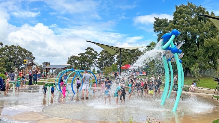 Greenacre Splash Park water fountains