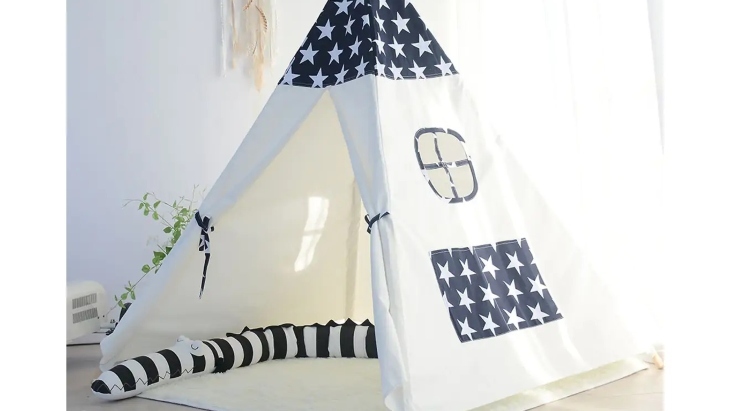 All 4 Kids Square Cotton Teepee Tent