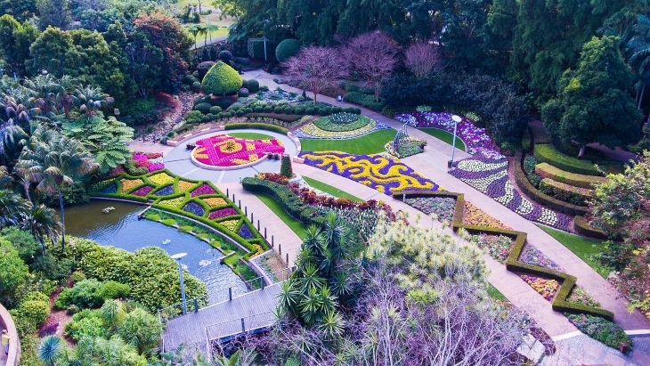 Aerial view of Roma Street Parkland