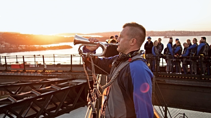 ANZAC Day Dawn Service atop the Sydney Harbour Bridge