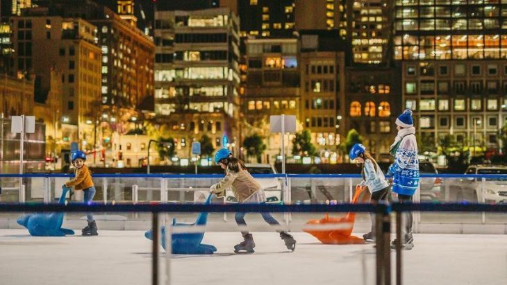 Winter Village ice skating