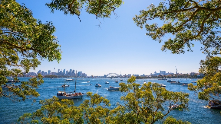 Views of Sydney Harbour from Bradleys Head