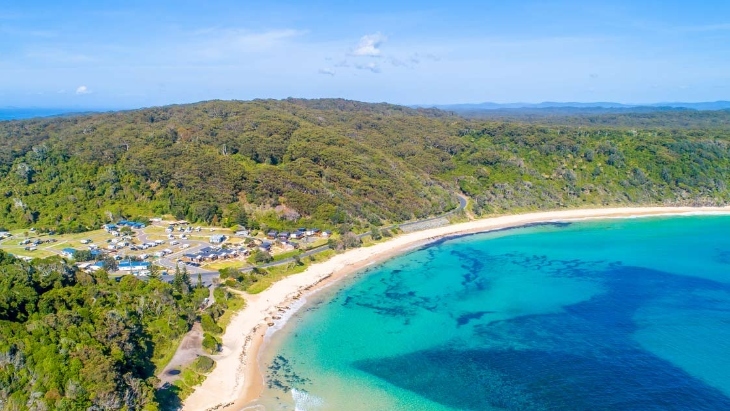 Aerial view of Seal Rocks