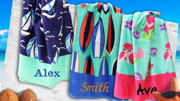 Personalised beach towels