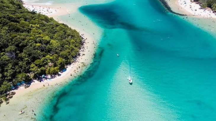 Beach camping near Brisbane