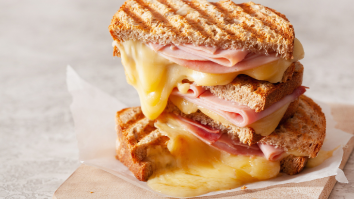 A ham and cheese toastie