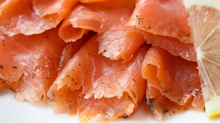 Smoked salmon buffet