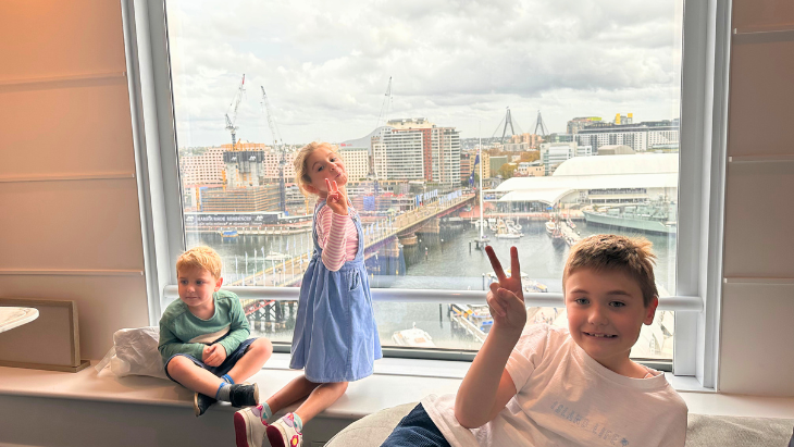 The Hyatt Regency Sydney got the kids' seal of approval!