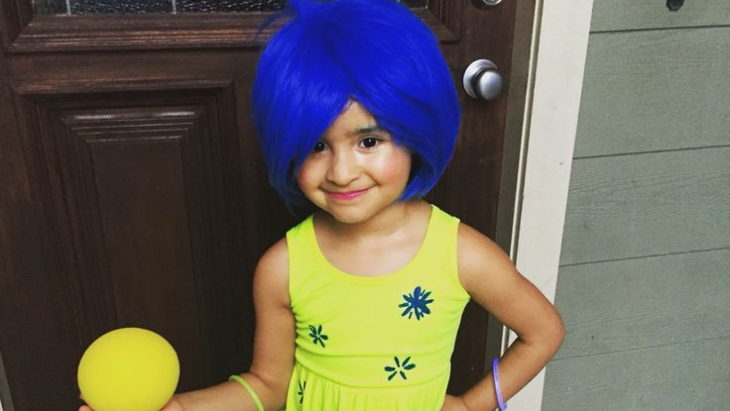 Joy Inside Out Halloween makeup