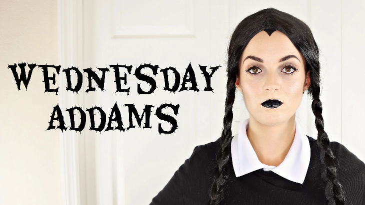 Wednesday Addams Halloween makeup