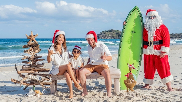 Santa Photos on the Beach