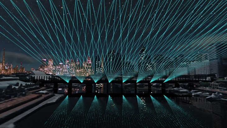 Laser Lightfall, Darling Harbour