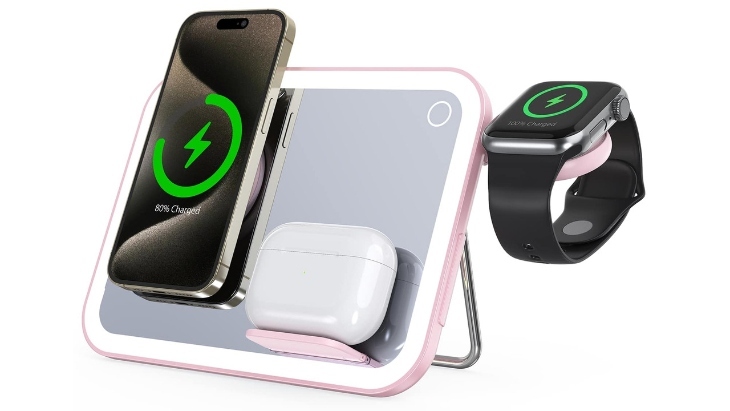LASER 3 in 1 Wireless Charging Makeup Mirror