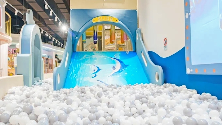 Slides at Vitaland Kids Cafe Warriewood