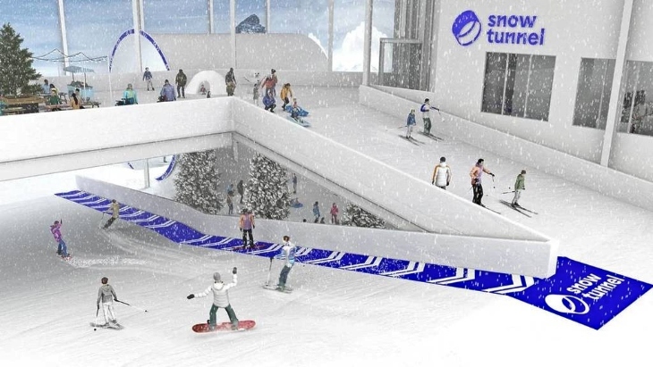 Artist's impression of the inside of Snowtunnel Melbourne