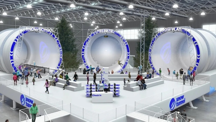 Artist's impression of the inside of Snowtunnel Melbourne