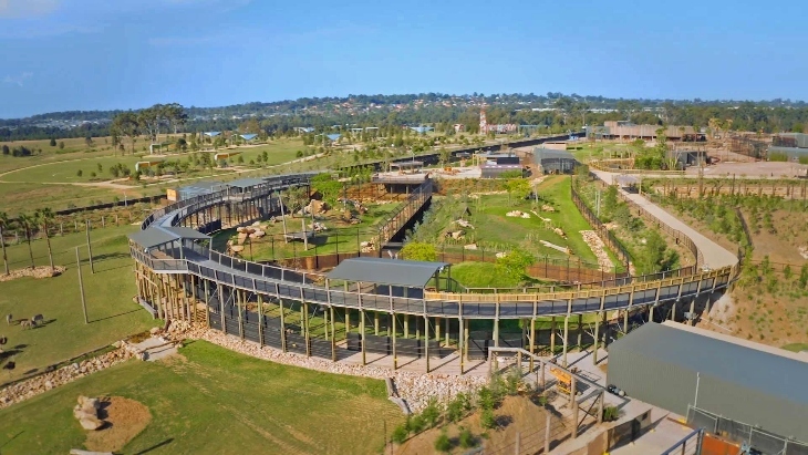 Aerial view of Sydney Zoo