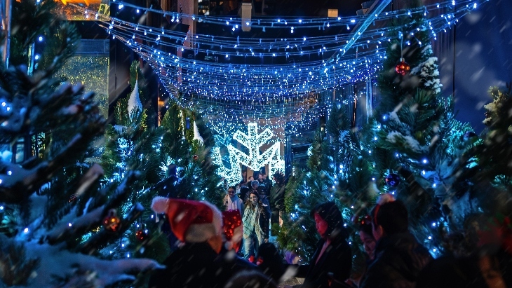 Snow Lane at Christmas in July Sydney