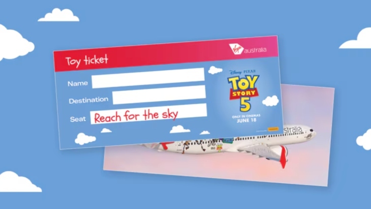 Virgin Toy Story 5 Aircraft on-board