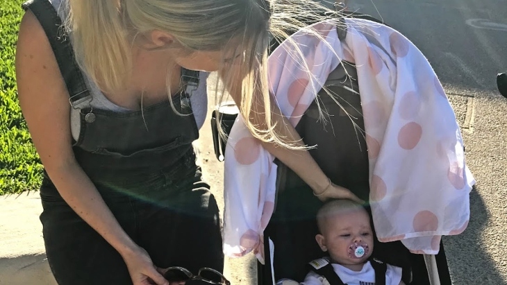 Mum with baby in a pram