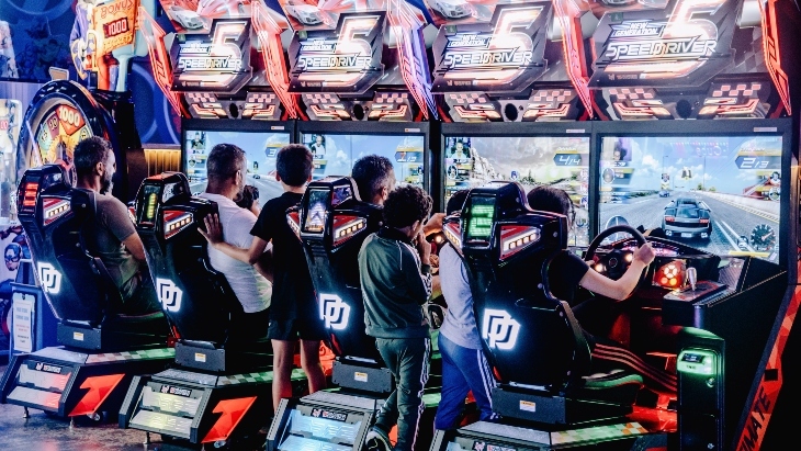 Entertainment Park racing car simulators