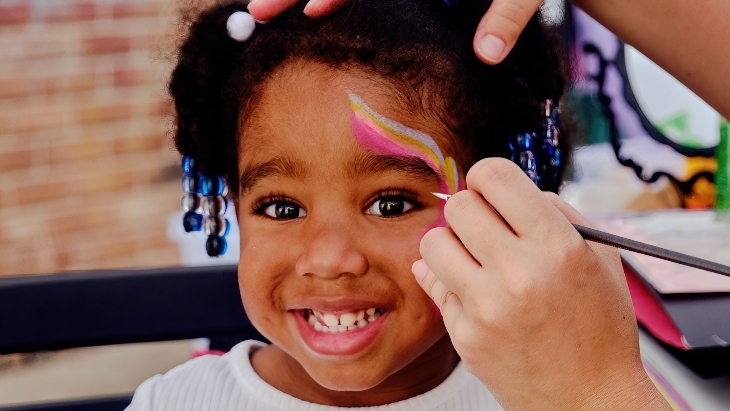 Child face painting