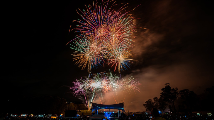 Fireworks at the Australia Day Celebrations at The Rooty Hill