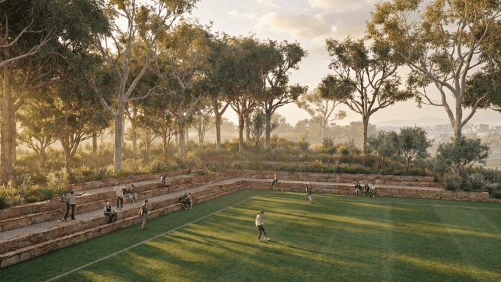 Artist's impression Moore Park South Playing Fields