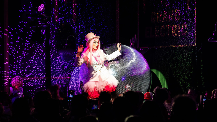 A performer at Club Flamingo