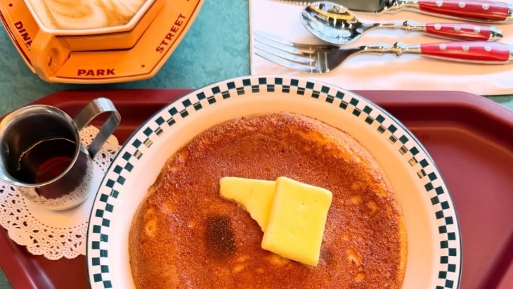 Pancake with butter on it