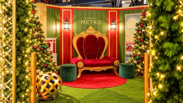 Marrickville Metro Christmas red couch