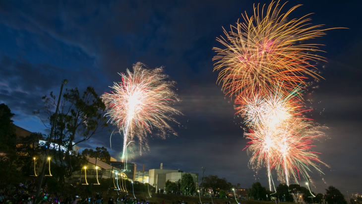 Fireworks in Melbourne